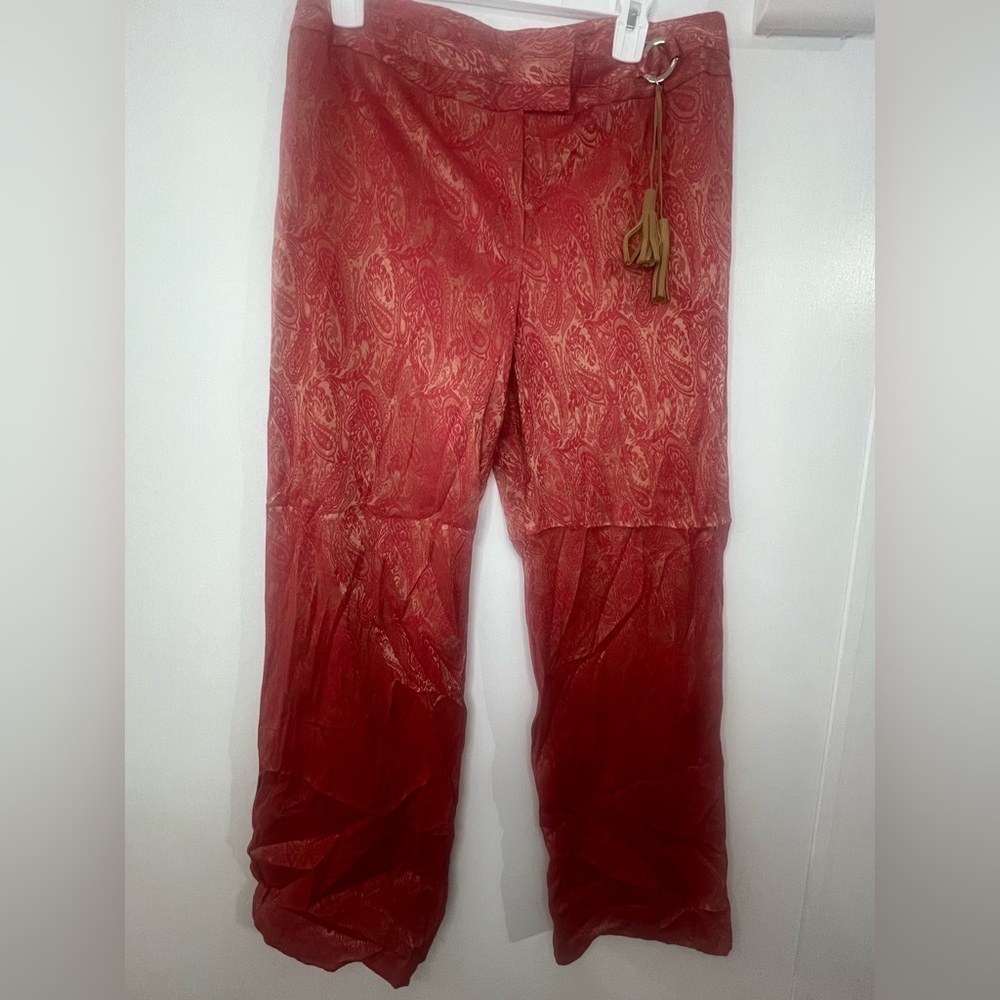 Evan Picone Red Wide Leg Pants / Plus Size XL - Picture 2 of 9